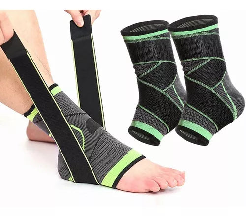 PACK 2 TOBILLERAS DE COMPRESION AJUSTABLE